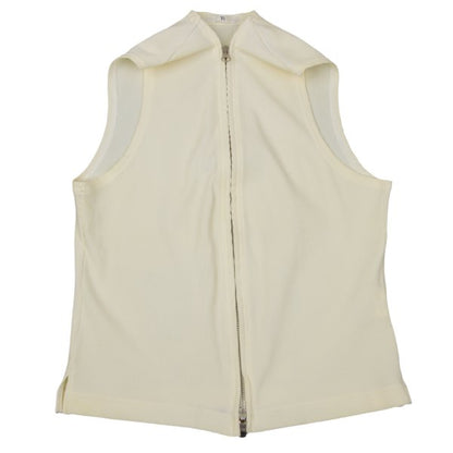 Y's Nylon Stretch Double Zip Vest Cream Size M
