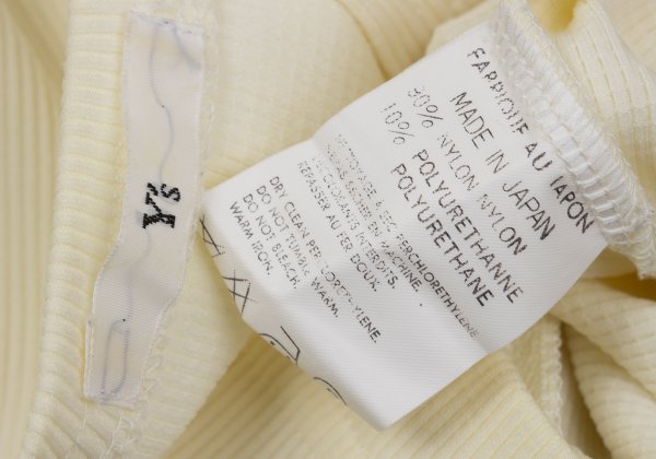 Y's Nylon Stretch Double Zip Vest Cream Size M