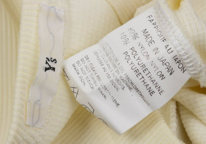 Y's Nylon Stretch Double Zip Vest Cream Size M