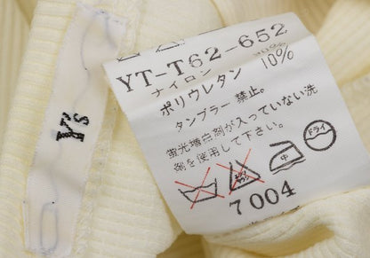 Y's Nylon Stretch Double Zip Vest Cream Size M