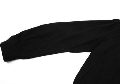 Y's Silk Nep Zip-Up Jacket Black Size M