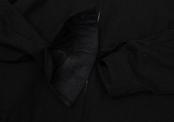 Y's Silk Nep Zip-Up Jacket Black Size M