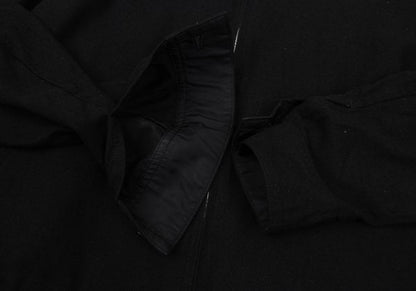 Y's Silk Nep Zip-Up Jacket Black Size M