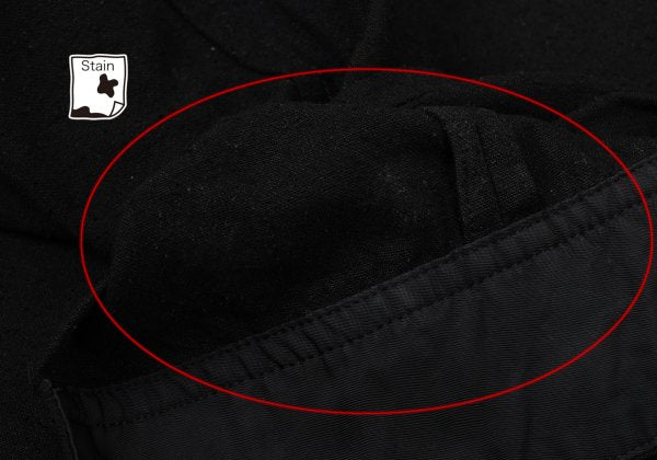 Y's Silk Nep Zip-Up Jacket Black Size M