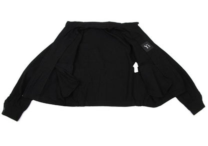 Y's Silk Nep Zip-Up Jacket Black Size M