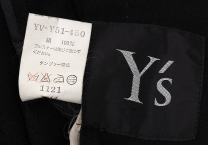 Y's Silk Nep Zip-Up Jacket Black Size M