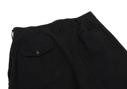 COMME des GARCONS HOMME Wool Two-Tuck Pants Black Size M