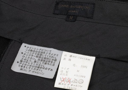 COMME des GARCONS HOMME Wool Two-Tuck Pants Black Size M