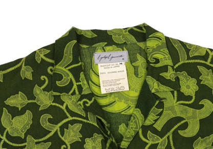 Yohji Yamamoto FEMME Rayon Botanical Shirt Green Size M