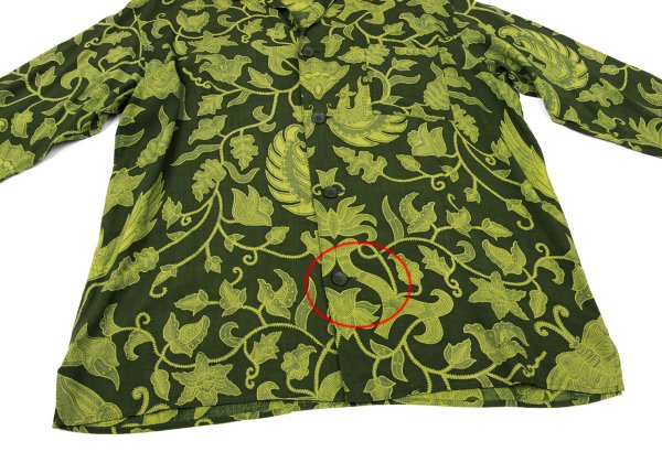 Yohji Yamamoto FEMME Rayon Botanical Shirt Green Size M