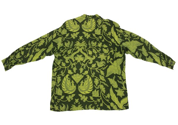 Yohji Yamamoto FEMME Rayon Botanical Shirt Green Size M