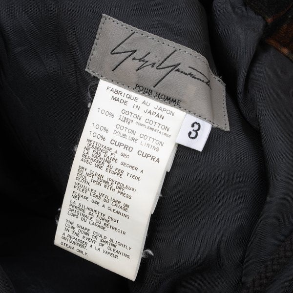 Yohji Yamamoto POUR HOMME Velvet Marble Graphic Pants Size 3