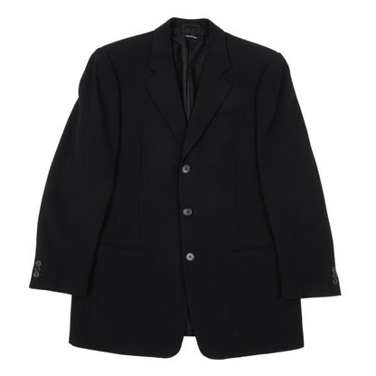 GIORGIO ARMANI Wool 3-Button Jacket Black Size 48