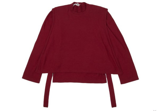 SONIA RYKIEL Vest Layered Knit Red Size 36