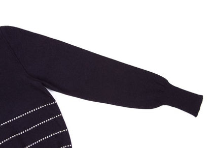 SONIA RYKIEL Wool Blend Embellished Sweater Purple Size 36