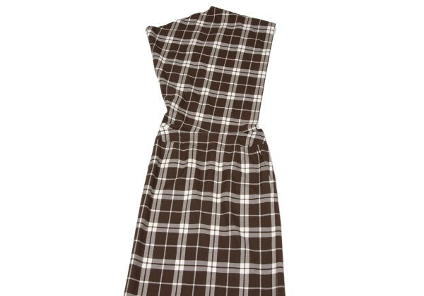 COMME des GARCONS tricot Wool Check Dress Brown Size M