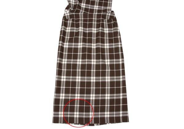 COMME des GARCONS tricot Wool Check Dress Brown Size M