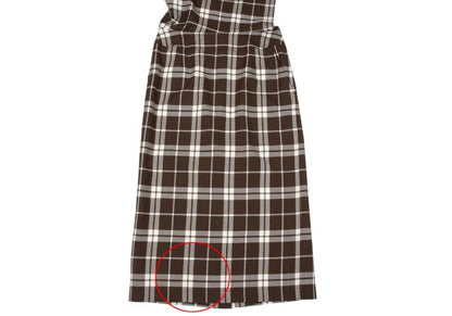 COMME des GARCONS tricot Wool Check Dress Brown Size M