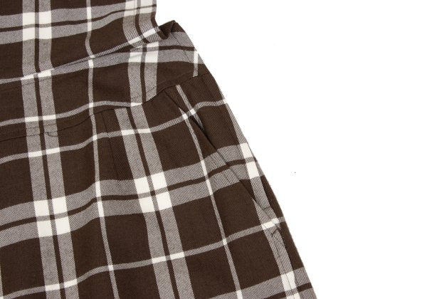 COMME des GARCONS tricot Wool Check Dress Brown Size M