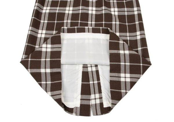 COMME des GARCONS tricot Wool Check Dress Brown Size M