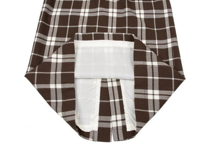 COMME des GARCONS tricot Wool Check Dress Brown Size M