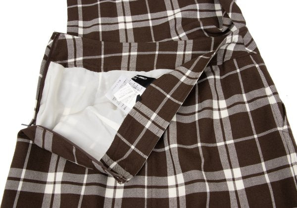 COMME des GARCONS tricot Wool Check Dress Brown Size M