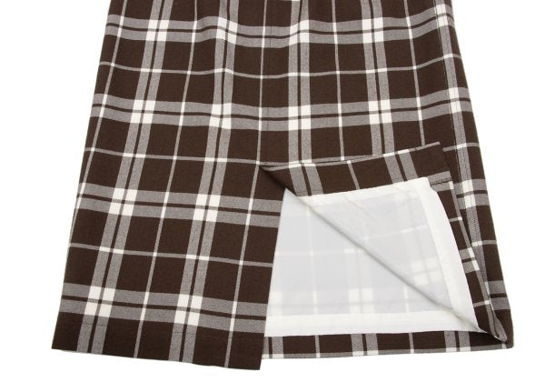COMME des GARCONS tricot Wool Check Dress Brown Size M