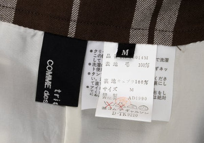 COMME des GARCONS tricot Wool Check Dress Brown Size M