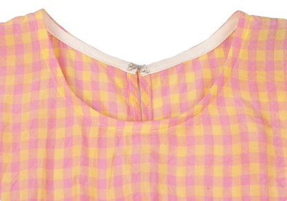 tricot COMME des GARCONS Gingham Check Blouse Pink Size S