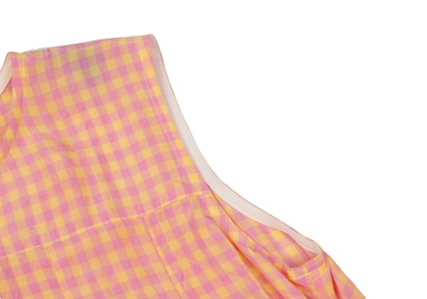tricot COMME des GARCONS Gingham Check Blouse Pink Size S