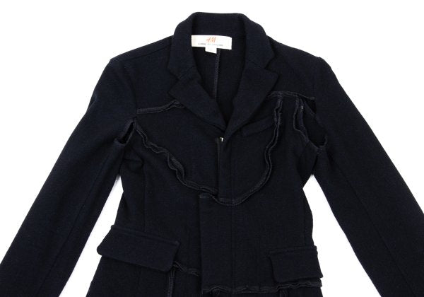 Comme des Garcons H&M Wool Blend Outseam Zip Jacket Size 34