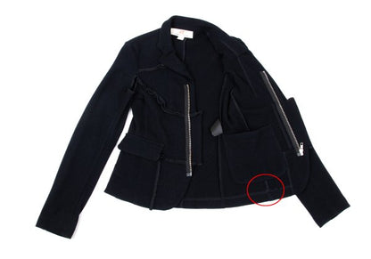 Comme des Garcons H&M Wool Blend Outseam Zip Jacket Size 34
