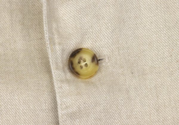 Papas Linen Double Hole Lapel Jacket Beige Size M46