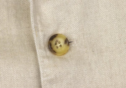 Papas Linen Double Hole Lapel Jacket Beige Size M46