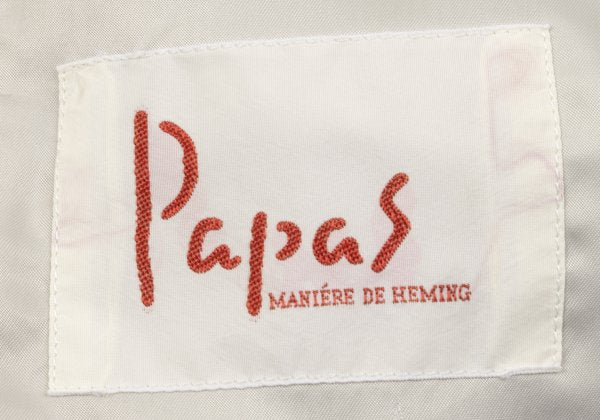 Papas Linen Double Hole Lapel Jacket Beige Size M46