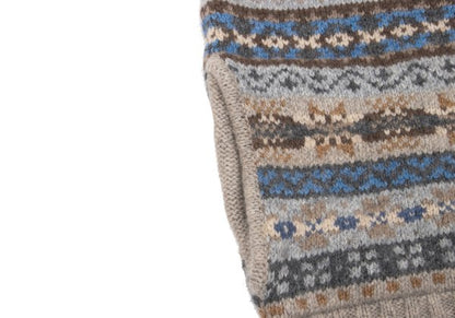 Papas Wool Nordic Knit Cardigan Beige Multi Size M