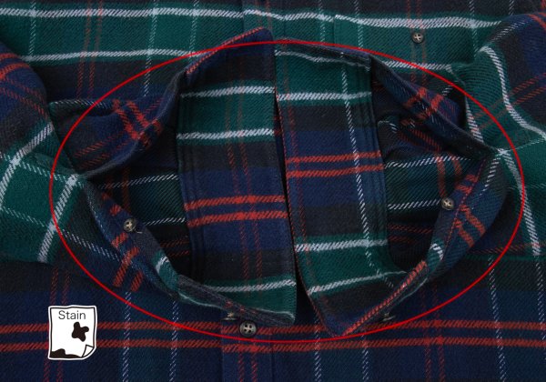Papas Cotton Overcheck Flannel Shirt Navy Multi Size 50L