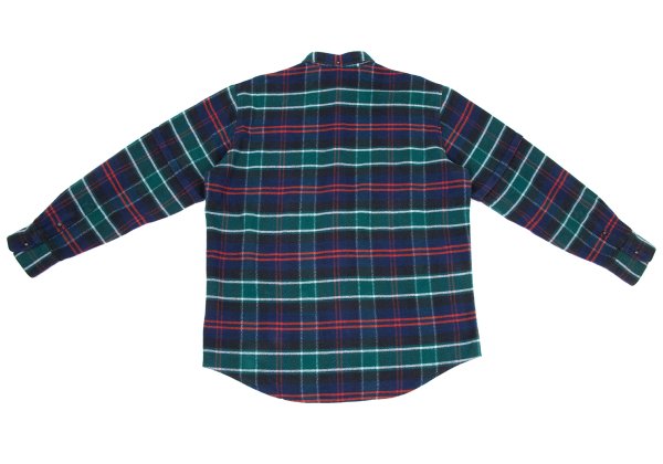 Papas Cotton Overcheck Flannel Shirt Navy Multi Size 50L