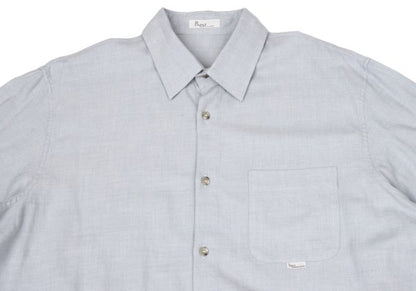 Papas Gray Wool Cotton Long Sleeve Shirt Size 52LL