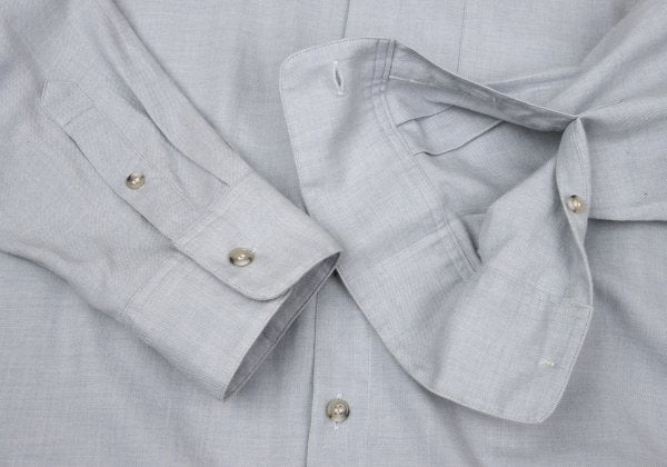 Papas Gray Wool Cotton Long Sleeve Shirt Size 52LL