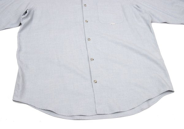 Papas Gray Wool Cotton Long Sleeve Shirt Size 52LL