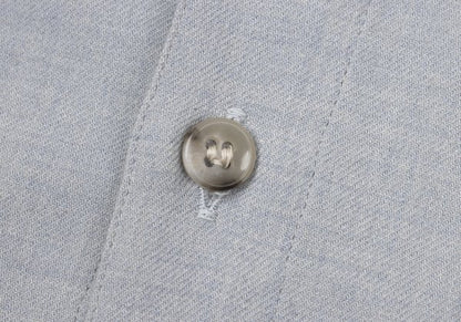 Papas Gray Wool Cotton Long Sleeve Shirt Size 52LL