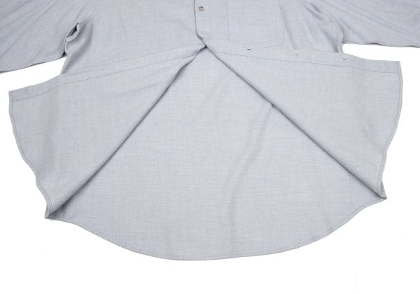 Papas Gray Wool Cotton Long Sleeve Shirt Size 52LL