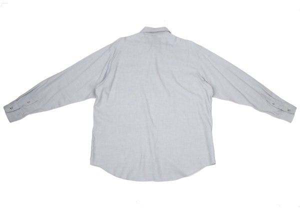 Papas Gray Wool Cotton Long Sleeve Shirt Size 52LL