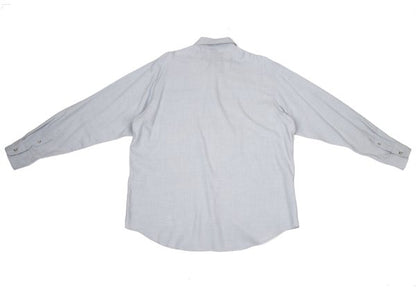 Papas Gray Wool Cotton Long Sleeve Shirt Size 52LL