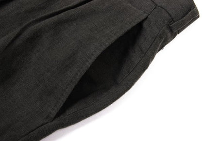 Papas Linen Two-Pleat Pants Charcoal Size 54XL