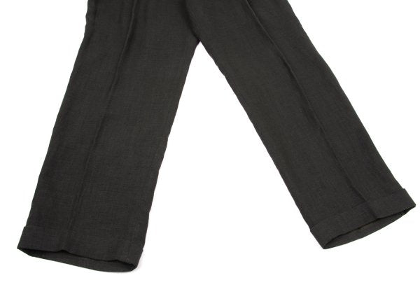 Papas Linen Two-Pleat Pants Charcoal Size 54XL
