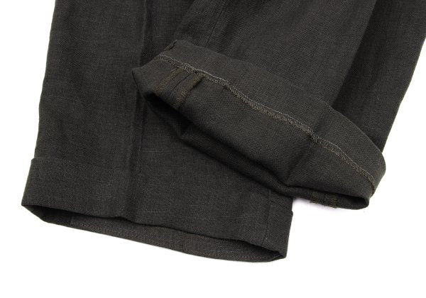Papas Linen Two-Pleat Pants Charcoal Size 54XL