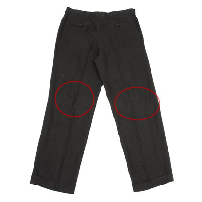Papas Linen Two-Pleat Pants Charcoal Size 54XL