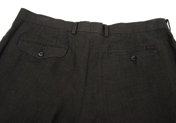 Papas Linen Two-Pleat Pants Charcoal Size 54XL